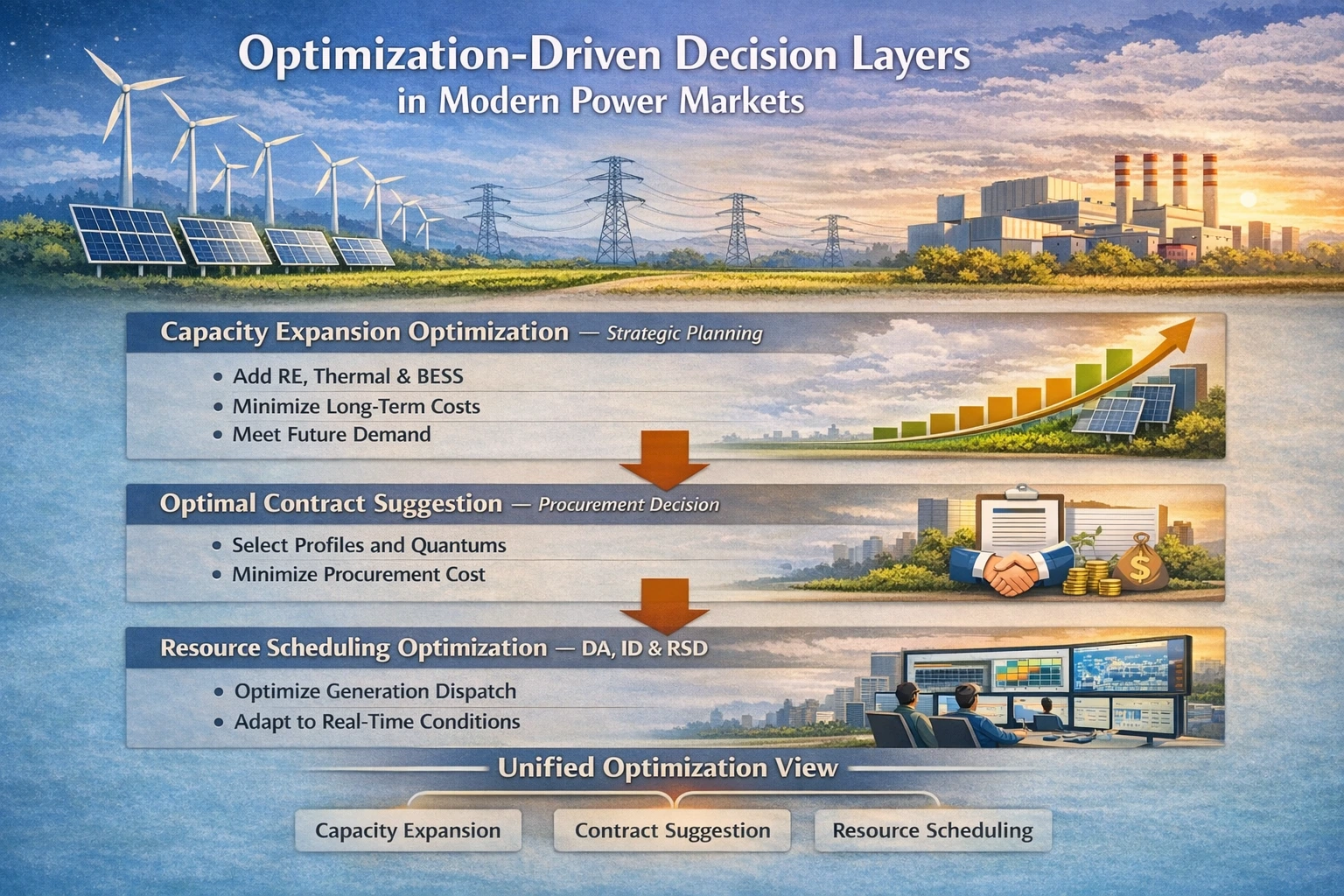 Optimization-Driven Decision Layers in Modern Power Markets