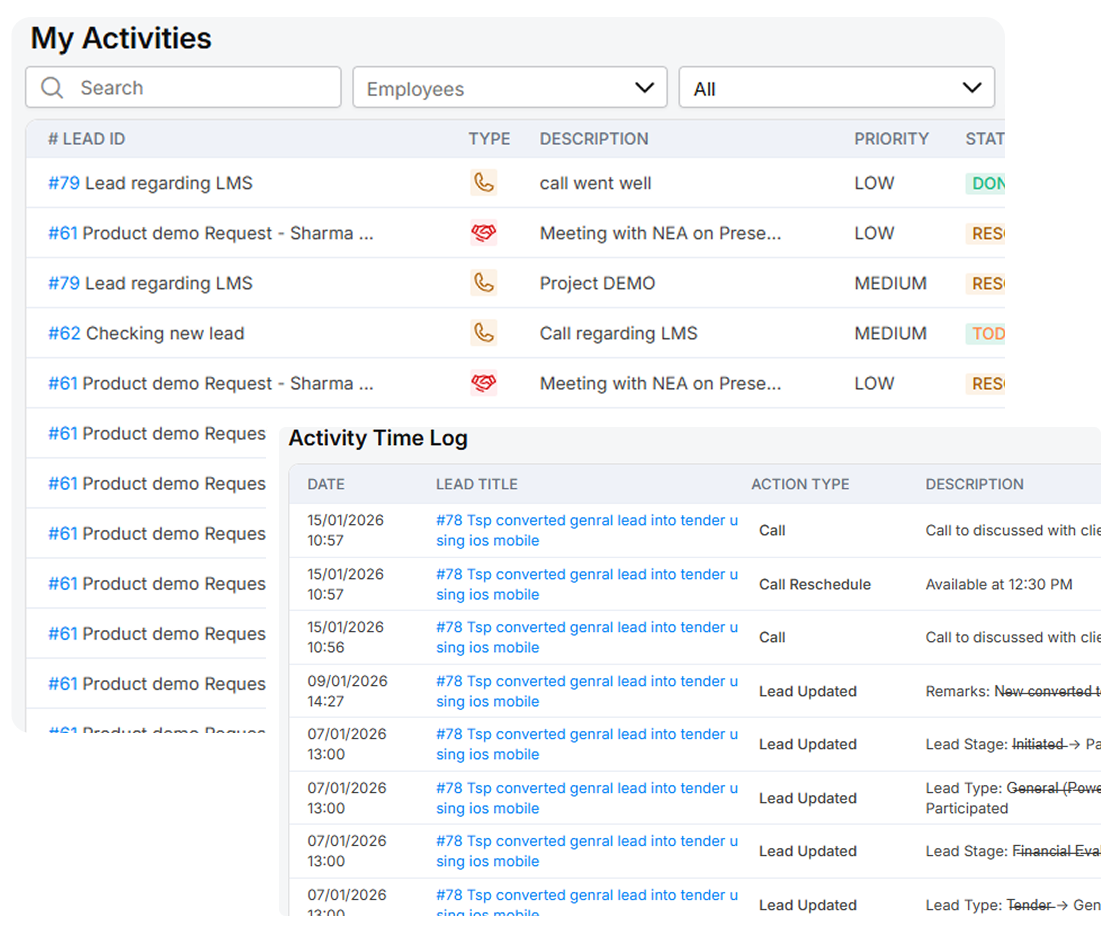 Follow Up & Activity Management