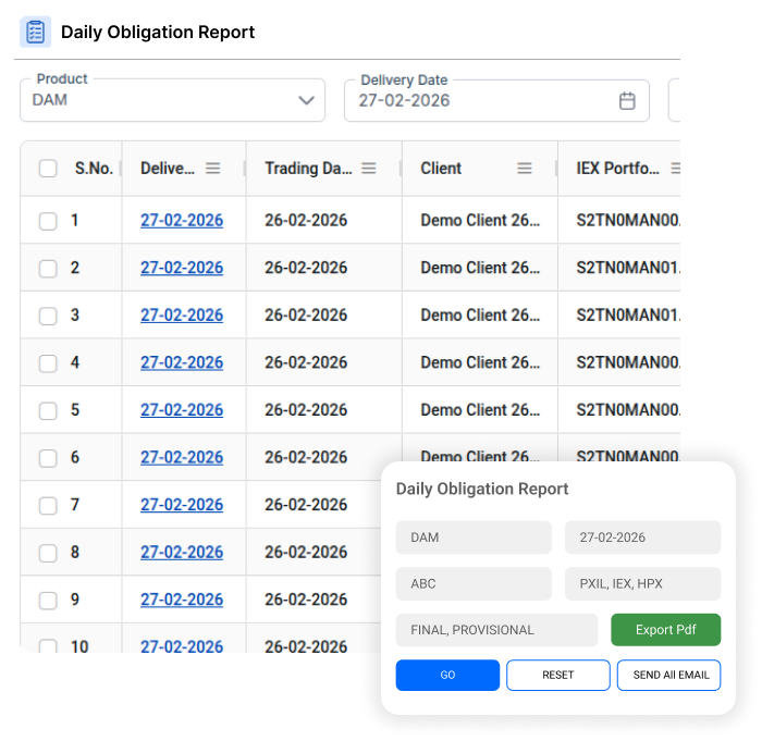 Obligation & Scheduling Management