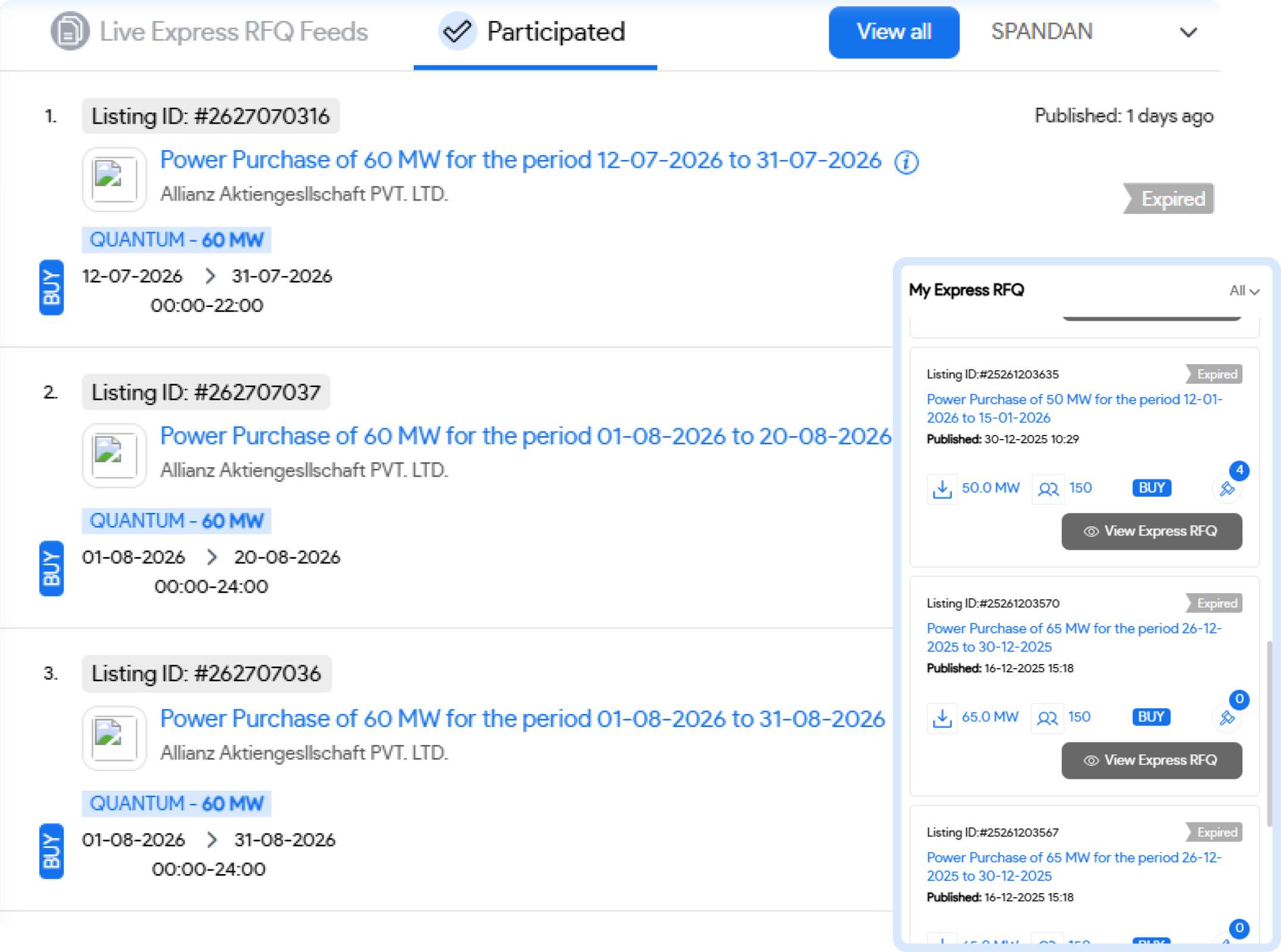 Express Power Listings